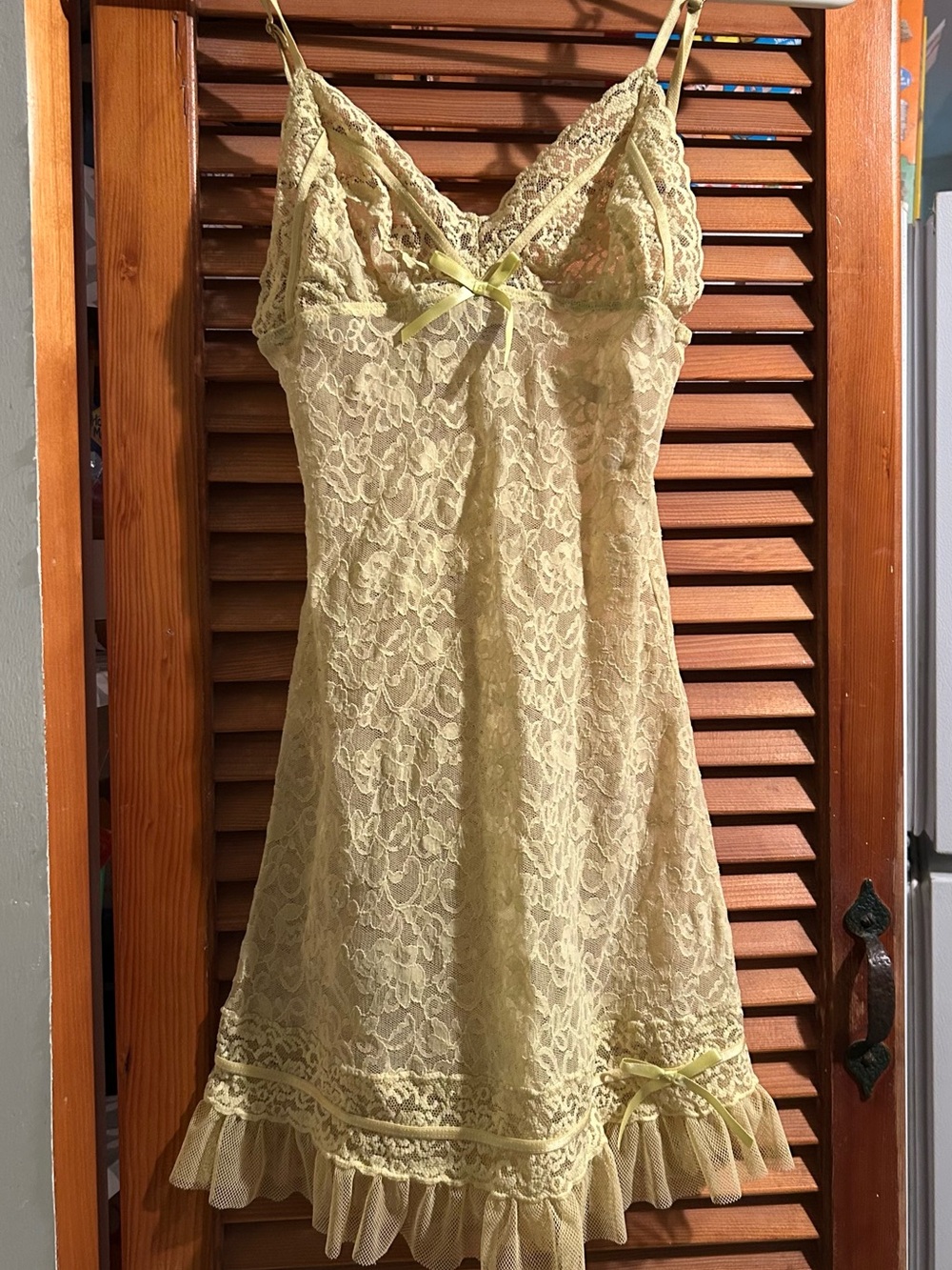 Victoria's Secret Lace Chemise in Pale Yellow
